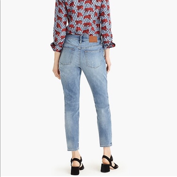 SALE🏷J Crew Slim Boyfriend Jean Patch Distressing - Picture 7 of 8